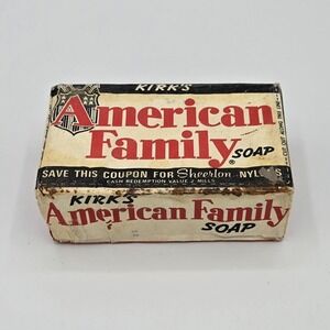 New Vintage 1968 KIRK'S AMERICAN FAMILY SOAP LG SZ Sheerlon Nylons Advertising